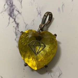 Juicy couture charm yellow diamond with i graves gold diamond inside